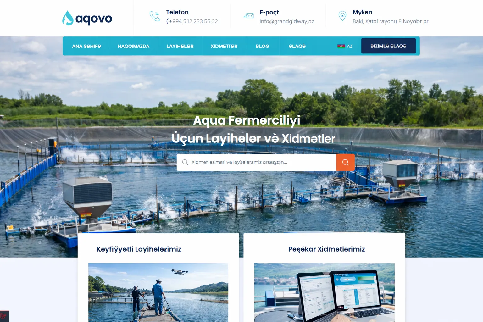 Aqovo.az screenshot