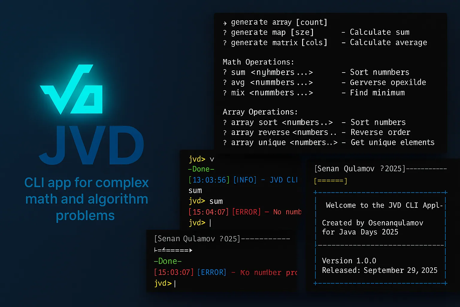 JVD CLI screenshot