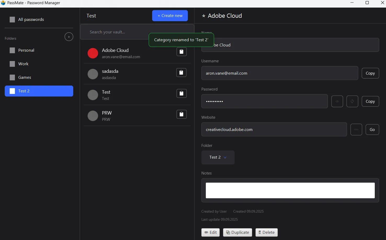 Passmate screen 4