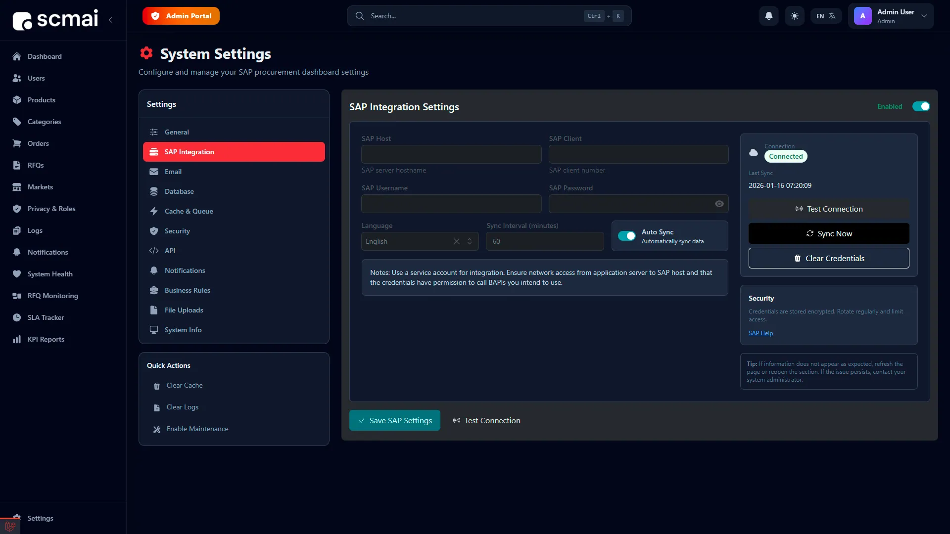 SCMAI screen 8